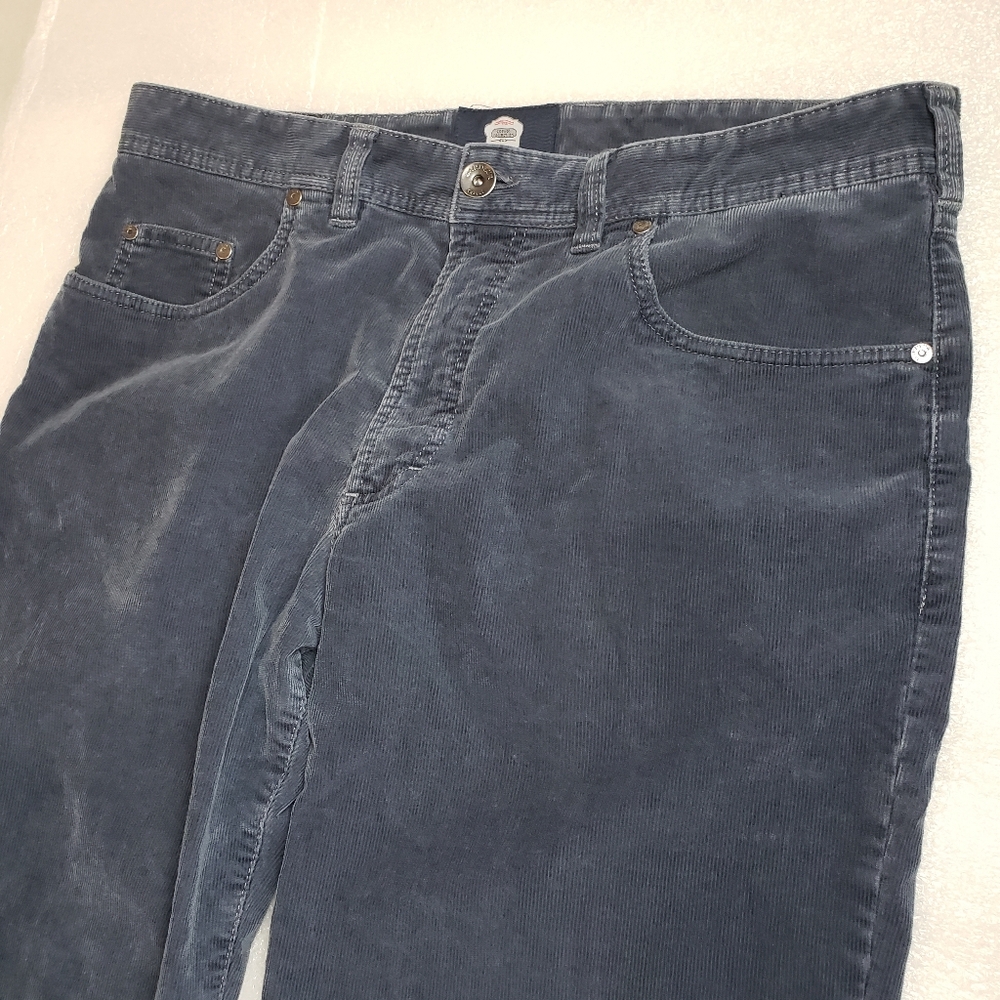 Gardeur Men's 36x34 Corduroy Pants Casual Comfort Relaxed Fit Navy Party Office